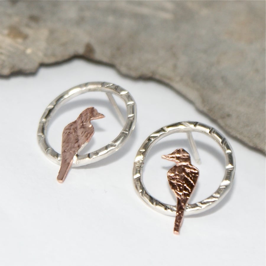 Little bird stud earrings 