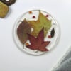 Leaves in Ice Resin Coaster with Real Autumn Leaves