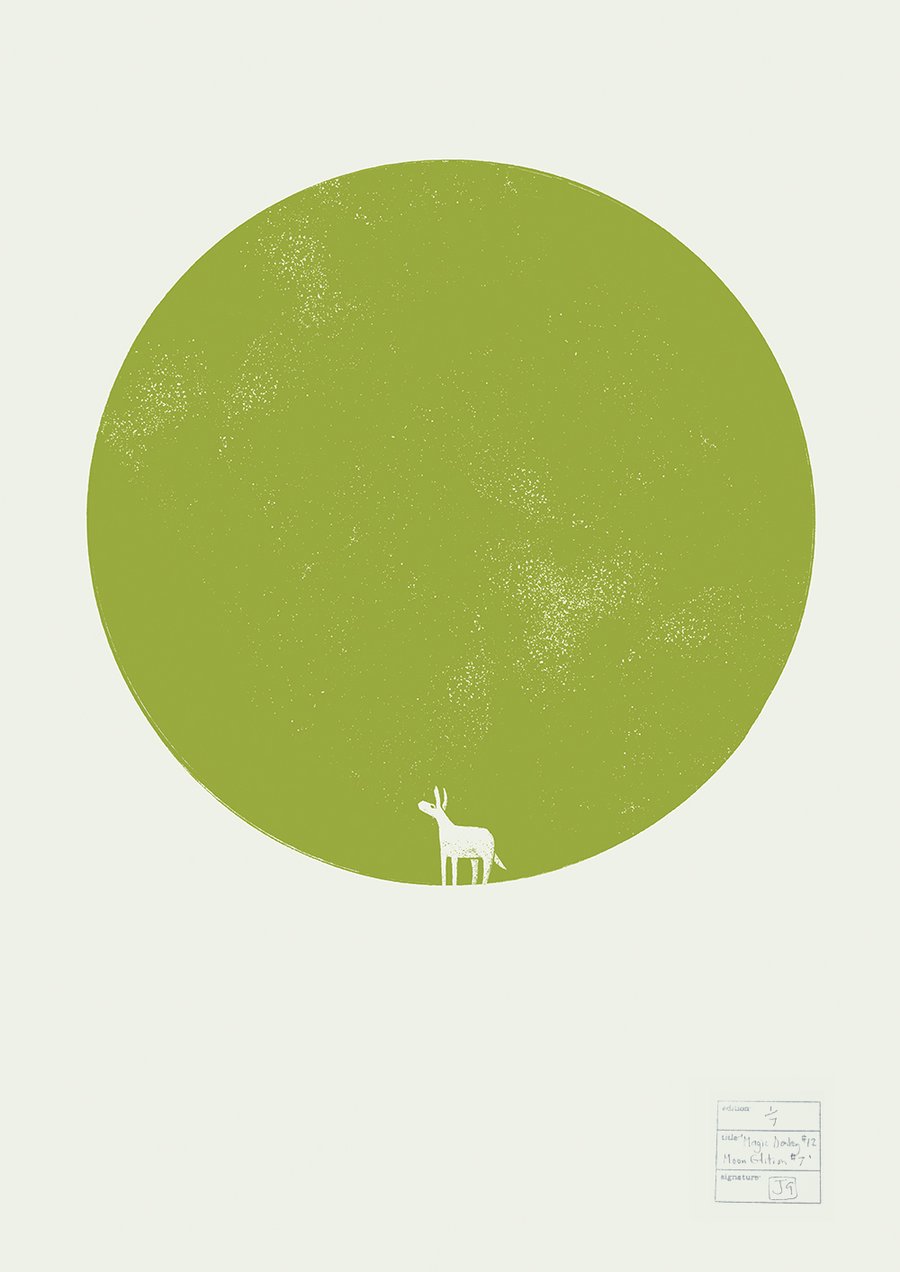 Magic Donkey No.12 (Moon Edition No.7) A2 one-colour screen-print