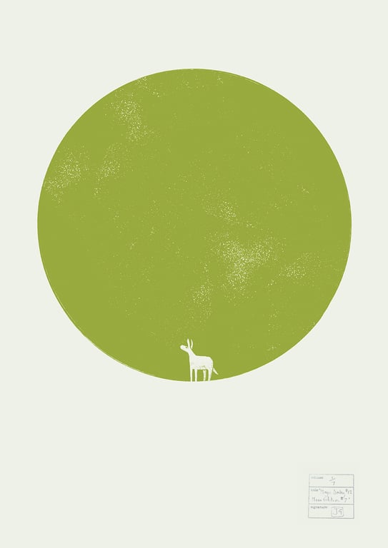 Magic Donkey No.12 (Moon Edition No.7) A2 one-colour screen-print