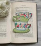 Bookmark, tea cup stack bookmark, gift for readers