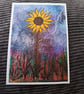 Sunflower in a Storm:  A4 art print  - Image 3