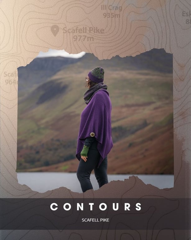 Aubergine Merino Wool Poncho. Purple women's cape.