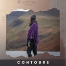 Aubergine Merino Wool Poncho. Purple women's cape.