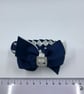 School Navy and White pleated bun wrap - Image 4