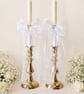 Set of 2 White Beeswax Ceremony Collection Handmade Tall Taper Candles - Image 9