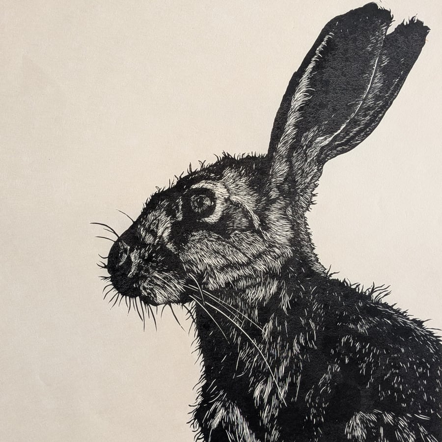 Now You See Her - Limited edition linocut print 