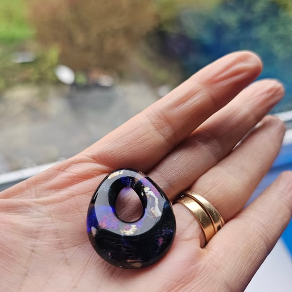 Fused Glass Teardrop Pendant - Small