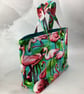 Flamingos tote bag, Tropical shopper, handmade in Sussex - Image 4