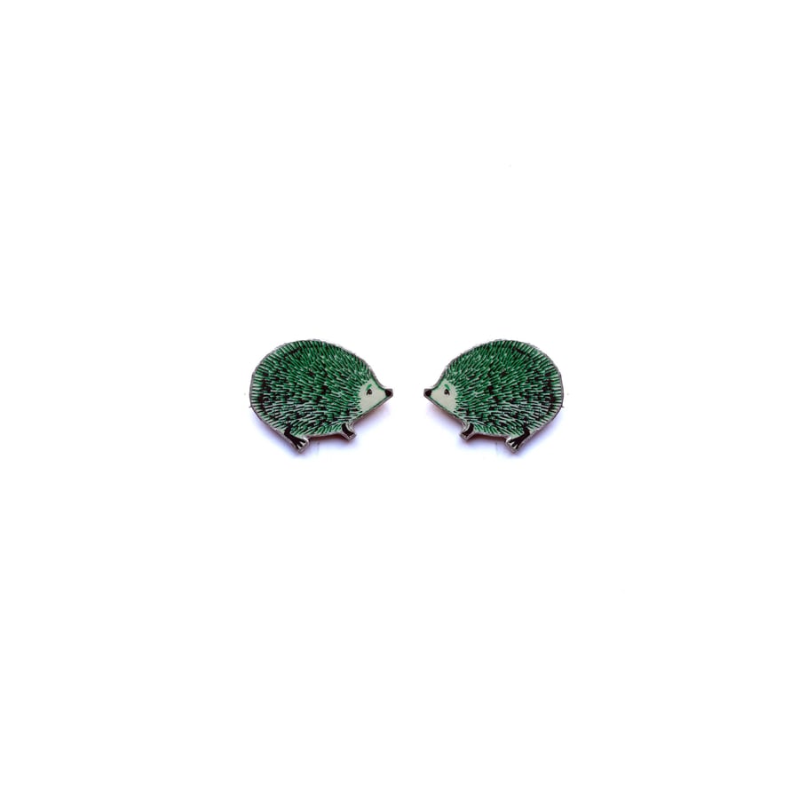Wonderful little green Hedgehog cufflinks by EllyMental