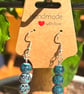 Handmade Silver-Plated Fish Hook Earrings with Stone-Look Beads