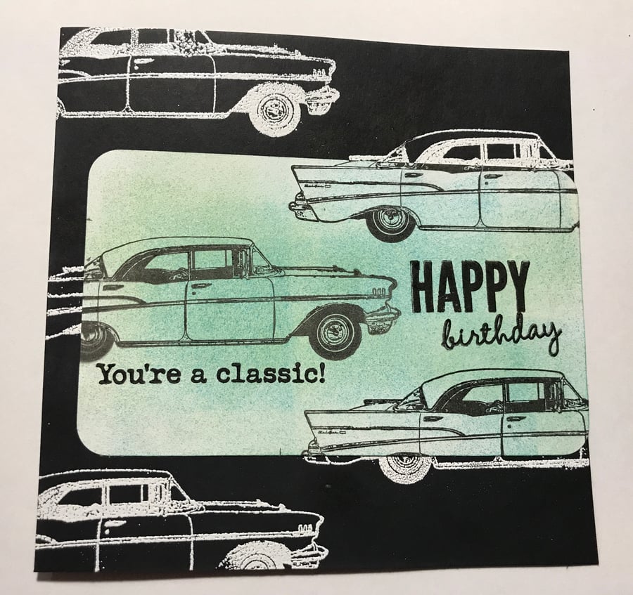 Birthday "You're a Classic" Vintage Car Card