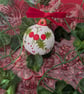 Holly Berry hand-painted Christmas ceramic bauble - Image 2