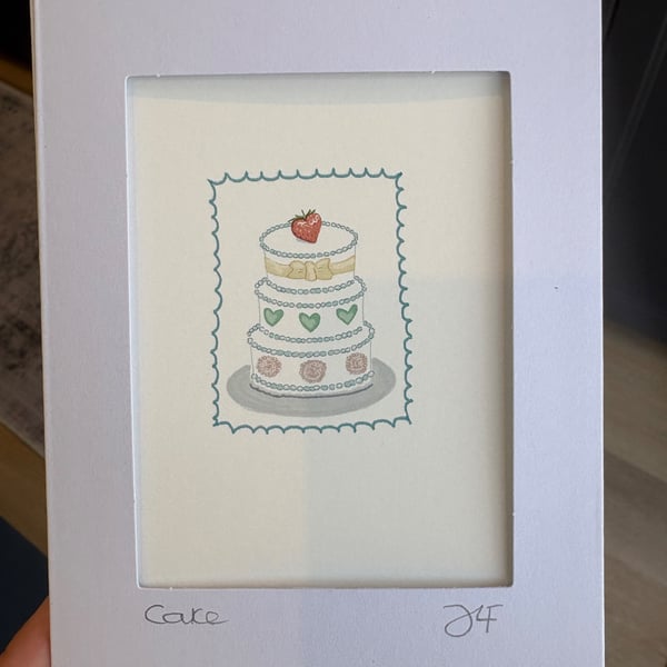Cake Art Print Card - Framable Gift
