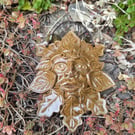 Green man ceramic wall plaque 