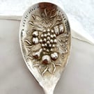 Plenty and Grace Spoon, Handstamped Victorian Berry Spoon