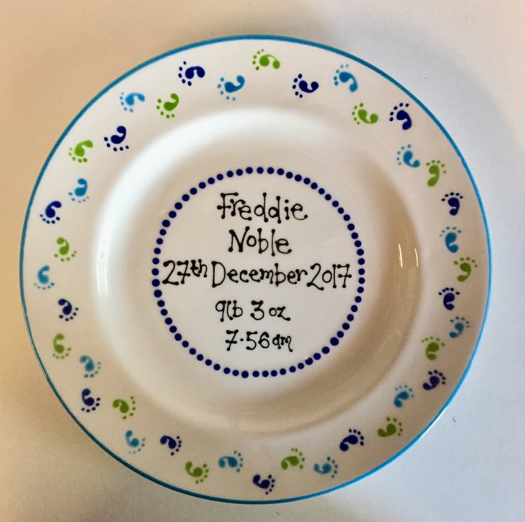 Personalised Commemorative Birth Plate Folksy