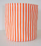 Toilet Roll Holder Orange Loo Storage Basket Bathroom Kitchen Stripes Tidy