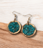 Magnesite Copper Geode Earrings - Free Postage - Image 2