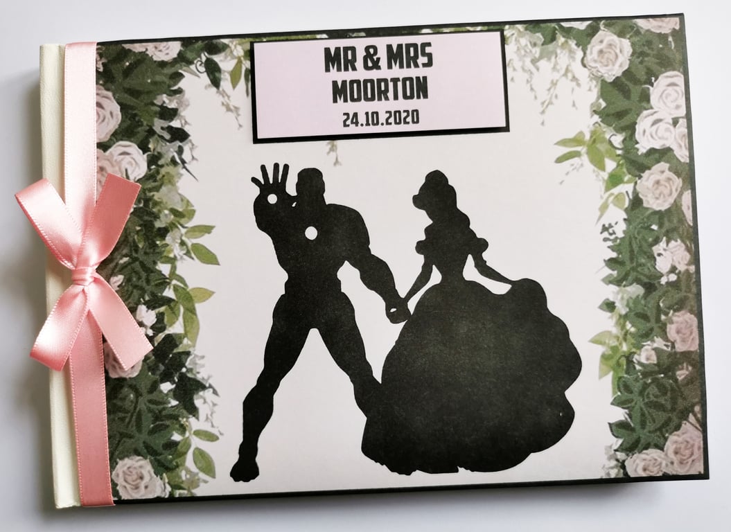 Iron man wedding guest book, superheroes wedding guest book