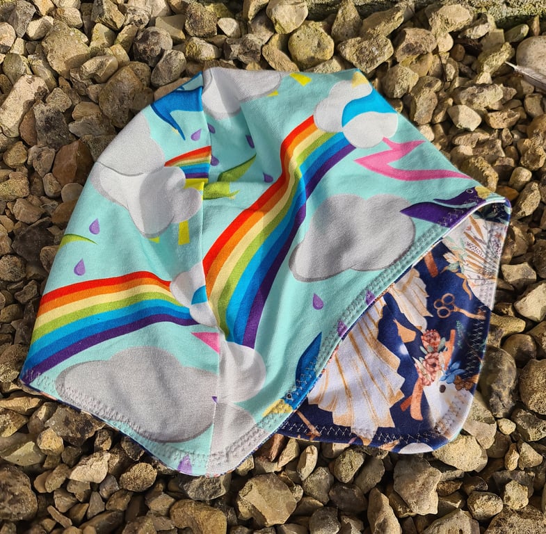 Reversable Bike Helmet Hat Adult M - Pterydactyls & Ghosts