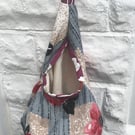 Poppies Linen Peg Bag, Lined Storage Bag for Pegs