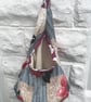 Poppies Linen Peg Bag, Lined Storage Bag for Pegs