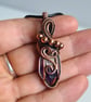 Natural Brandberg Crystal & Copper Necklace Pendant Gift Jewellery Jewelry - Image 5