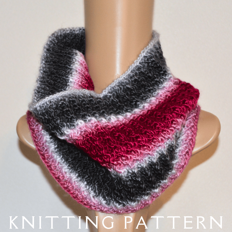 Cowl Knitting Pattern The Puff Cowl PDF PATTERN ONLY