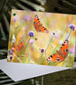 Exclusive Handmade Butterfly Meadow Greetings Card on Archive Photo Paper - Image 1