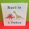 Dinosaur Birthday Card - Personalised