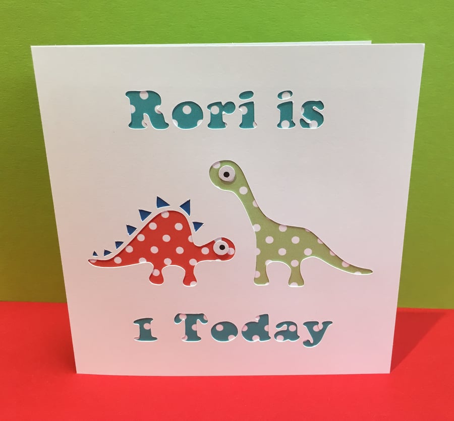 Dinosaur Birthday Card - Personalised