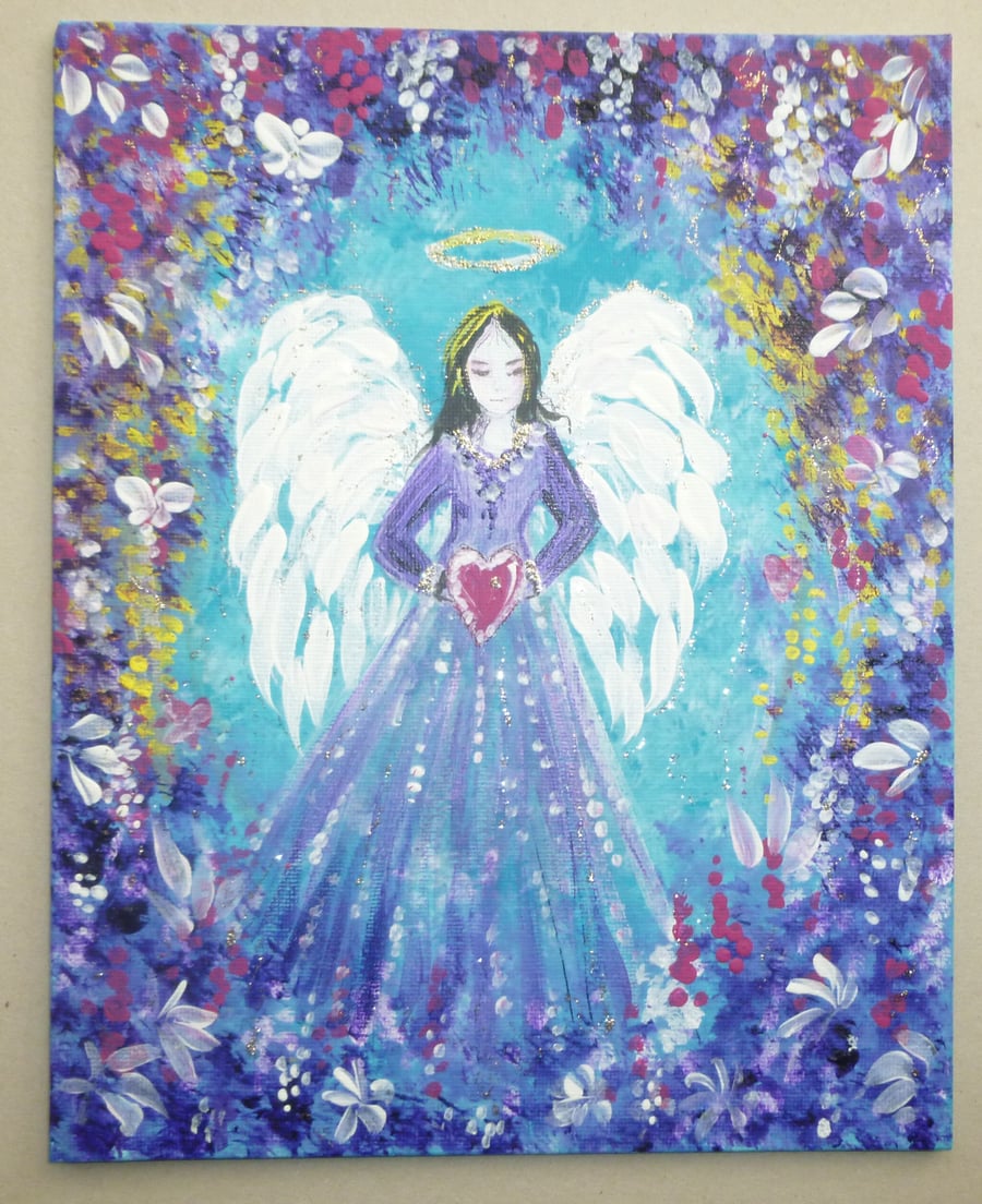 angel fairy original acrylic art painting ( ref FA 36 H2 )