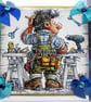 DIY Dad - Hand Crafted Decoupage Greeting Card - Blank - 3267 - Image 1