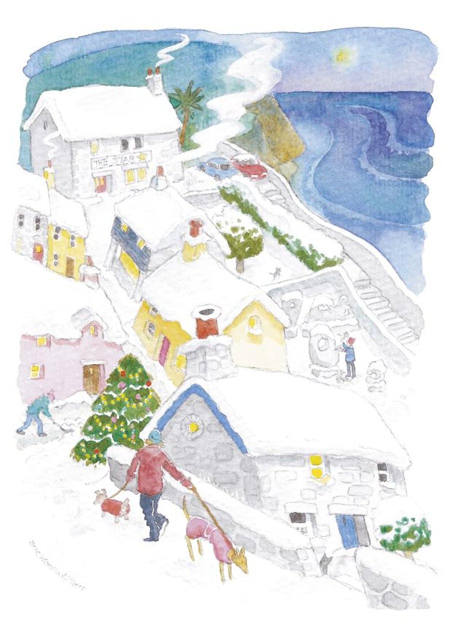 Greetings card- Comin' on Christmas  (blank inside)