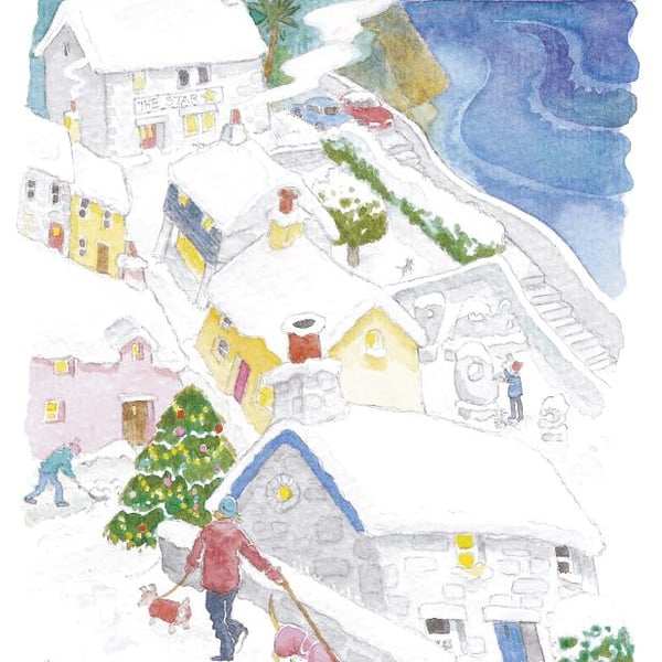 Greetings card- Comin' on Christmas  (blank inside)