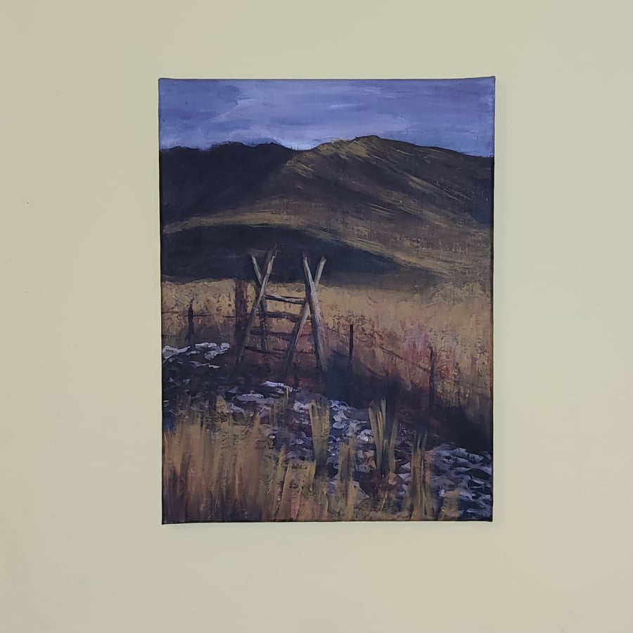 Happiness Gate, Style into open country, Welsh landscape painting