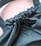 Forest green foldable shopping bag with a drawstring  - Image 4