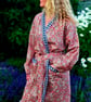 Handmade Liberty of London Tana Lawn Dressing Gown – Luxury Robe – Floral Print - Image 5