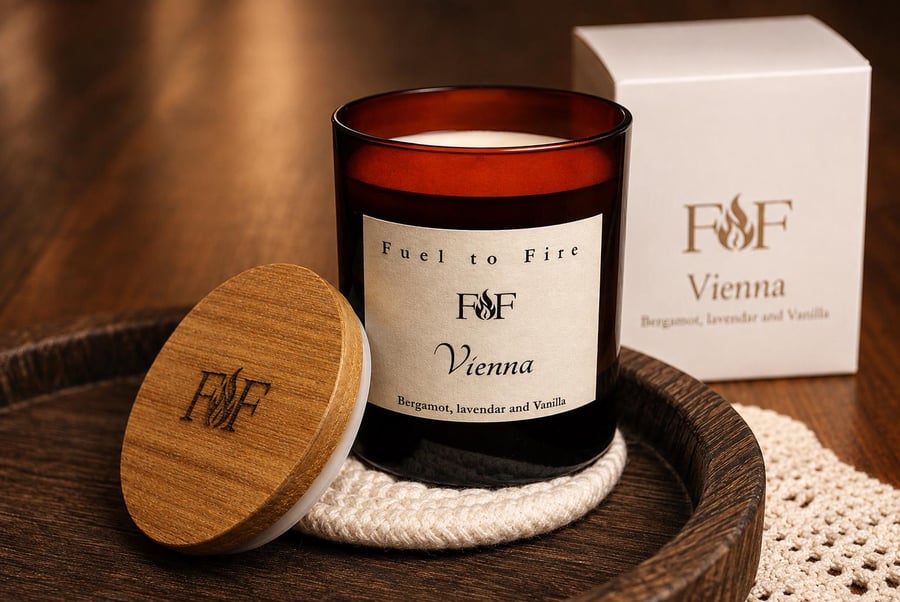Bergamot, Lavender & Vanilla Candle - Coconut Wax - Relaxing Floral Scent