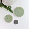 4.5cm  Big Mottled Green Handmade Ceramic Button Buttons
