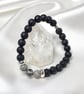 Unisex Lava & Map Jasper Bracelet
