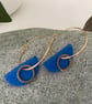 Hoop earrings polymer clay and brass - Image 4