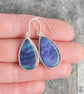 Dark purple bowlerite drop earrings - Image 2