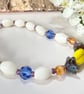 Colourful glass bead bracelet with extender chain.  - Image 3