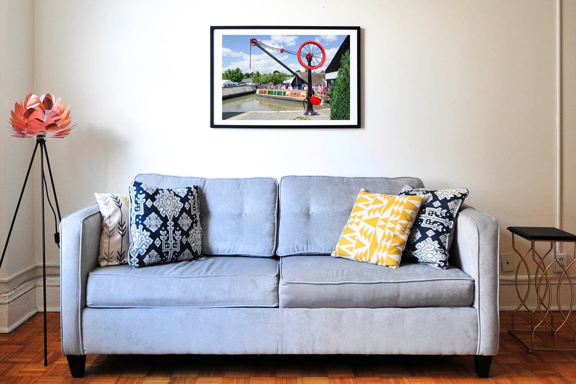 Canal wharf crane print