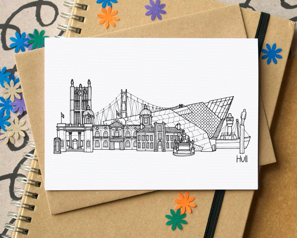 Hull Skyline Greetings Card