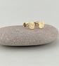 Mini Solid 9ct Gold Hammered Disc Stud Earrings - Image 4