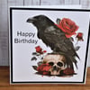 C4756    Gothic Raven Birthday Card