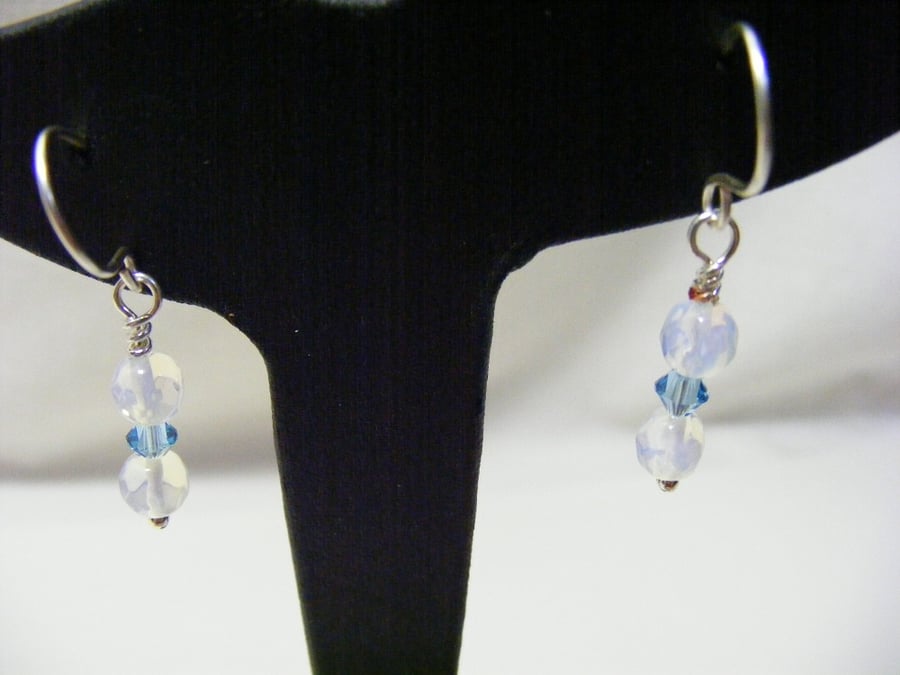 Opalite and Crystal Earrings